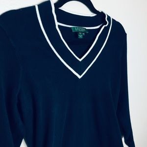 Ralph Lauren Dark Blue Quarter Sleeve
